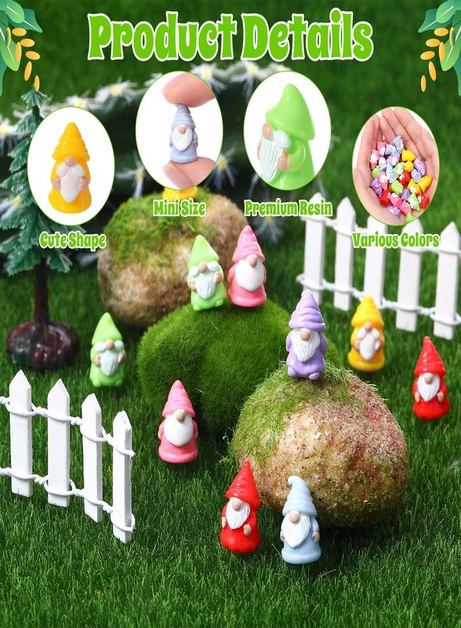 GGSTDDUP 30 Pcs Mini Resin Gnomes 6 Colors Tiny Gnomes Miniature Figurines Mini Gnome Decor Miniature Gnome Figurines for Garden Outdoor Landscape Dollhouse Patio Yard Lawn Potted Plant Decor - Image 3